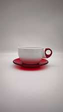 84558 Tazza Guzzini con piattino rosso