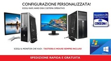Postazione PC Fisso Completo di Monitor LCD garantito RICONDIZIONATO Vari MARCHI