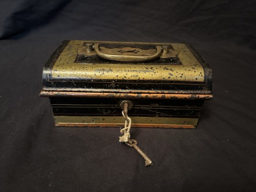 Antique english made lock box - english,