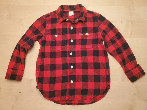 Camicia rosso nero quadri - e,