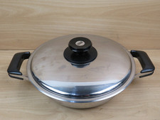 vecchia PENTOLA CON COPERCHIO IMCO WATERLESS acciaio padella vintage di