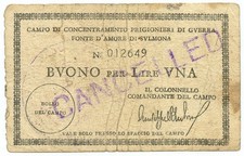 1 LIRA PRIGIONIERI GUERRA