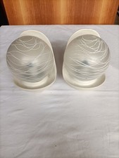 Coppia applique vintage anni 70'  In legno e vetro modernariato design