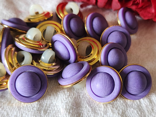 Lotto bottoni vintage viola - lotto,