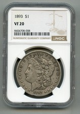 1893 Morgan dollaro d'argento