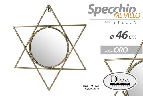 Specchio stella parete - specchio,