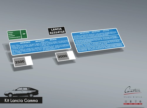 Kit adesivi lancia gamma 2000 - adesivi,