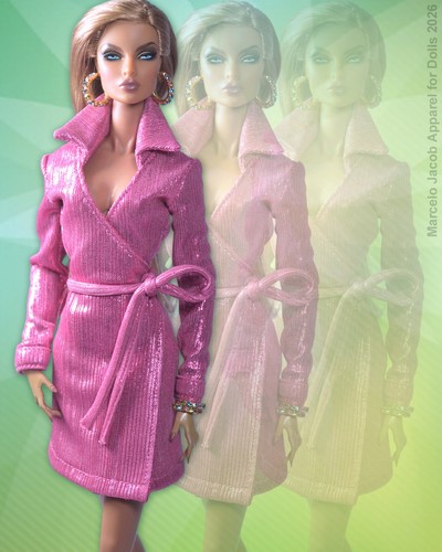 Pink metal wrap dress for - pink,