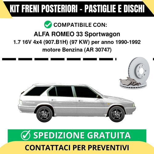 Kit freni posteriori alfa - posteriori,