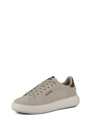 Sneakers stringate uomo beige