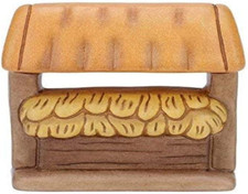 ® - Mangiatoia Con Gatto - Statuine Presepe Classico - Ceramica - I Classici