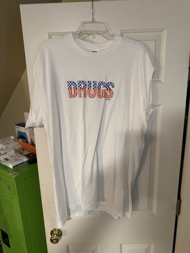 Shirt supreme bianca - t-shirt, "droga"