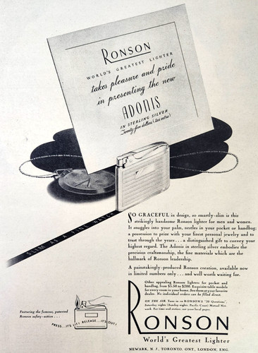 Ronson adonis lighter newark - adonis,