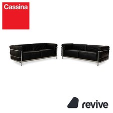 Cassina LC 3 Le Corbusier Divano In Pelle Nero Bauhaus 2X Divano