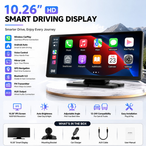 Touch screen auto per - auto, 10,26"