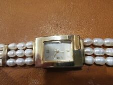 orologio gioiello donna perle di fiume tono oro