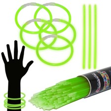 1000pz. Braccialetti Luminosi StarLight fluorescenti Monocolore VERDI VERDE