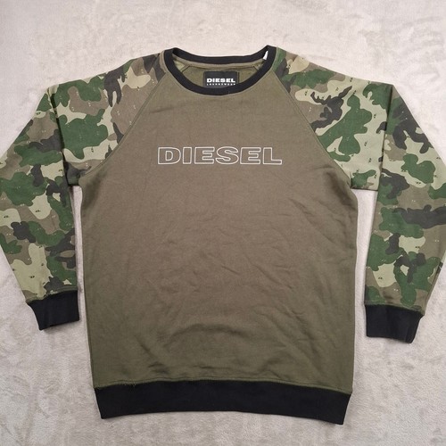 Felpa diesel uomo verde - felpa,