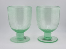 Set 2 bicchieri vetro bolla