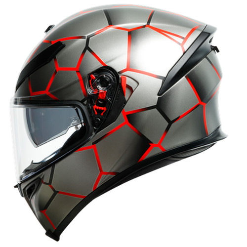 Casco moto agv rosso - casco,