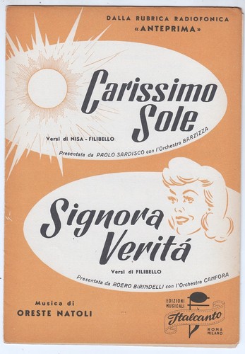 Spartito carissimo sole - spartito,