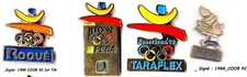 JO-92-BARCELONA -ROQUE-RTO-TARAFLEX-XEROS_ Lot de 4 Pin's + Bonus -