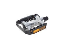 Pedali MTB 104x81mm Alluminio con Catarifrangente Nero/Silver