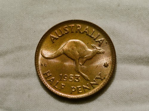 Australia mezzo penny 1953