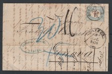 ITALIA, 1870, BELLA COPERTINA DA ODESSA A GENOVA, VEDI!!