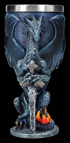 Calice gotico vetro dragon - in,