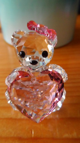 Orso swarovski kris con cuori - orso,