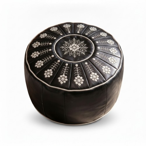 Pouf ricamato morbido - pouf,