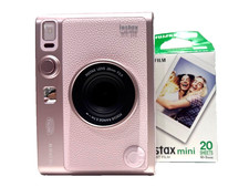 Instax Mini EVO Gentle Rose fotocamera istantanea ibrida set con 2 pellicole per 20 foto