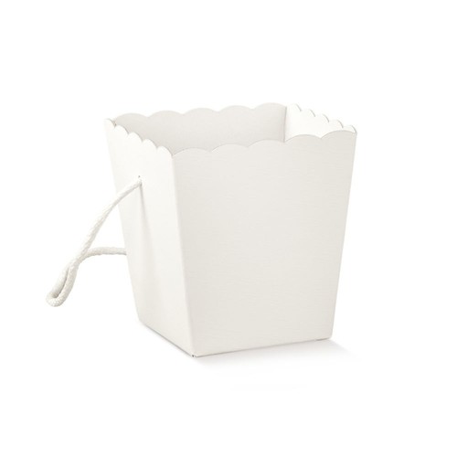 10x fibra bianco vaso - bianco,