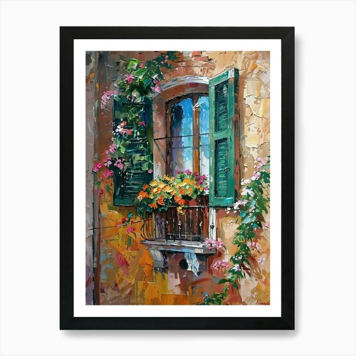 Quadro balcone roma art - balcone,