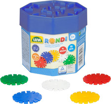 Rondi - Secchiello Con Mattoncini, 55 Pezzi, 45Mm, Colori Assortiti, [Importato 