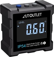 Inclinometro Digitale Goniometro Elettronico Base Magnetica LCD Retroilluminato