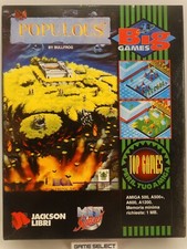 POPULOUS per COMMODORE AMIGA 500 600 A500 BIG BOX ITALIANO ORIGINALE COMPLETO