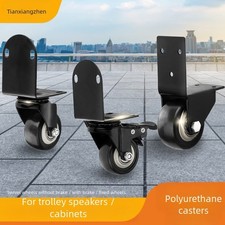 Ruote Ruota per Bagagli e Attrezzature Audio Rotolo Liscio Poliuretano Nero