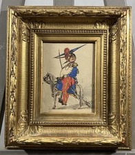 Gouache ancienne caricature - ancienne,