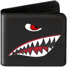 Portafoglio nero in eco pelle