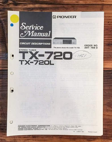Pioneer 720 720l - pioneer, tx-720