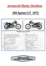 AERMACCHI HARLEY-DAVIDSON - 350 SPRINT GT   1972 - MANUALE PARTI RICAMBIO  (96)