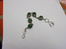 braccialetto in argento (smeraldi naturali)