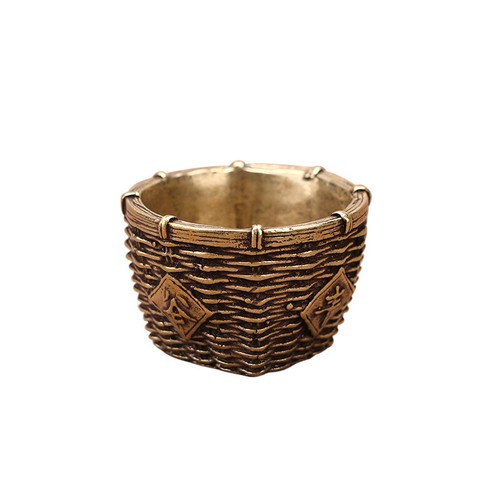 Antique brass cutlery - , basket