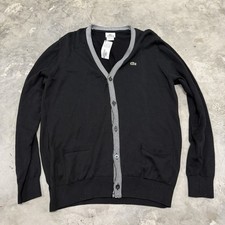Cardigan Lacoste uomo nero