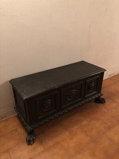 Panca contenitore legno massello vintage originale finiture pregiate