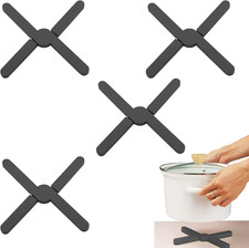 4 Pezzi Sottopentola Silicone, Presine Silicone Da Cucina, Sottopentola Pieghevo