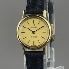 Orologio OMEGA De Ville Vintage Donna Nuovo Cinturino Pelle Nuova Batteria...