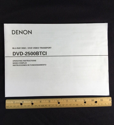 Denon dvd 2500btci manuale - denon, dvd-2500btci